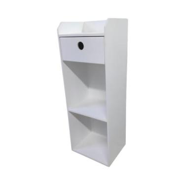 Imagem de Mesa De Cabeceira 1 Gavetas E Prateleira para Apartamento Apto compact