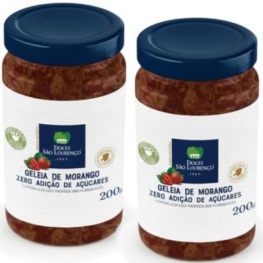 Imagem de Geleia de Morango Zero Açúcar São Lourenço 200g – Kit com 2 Unidades