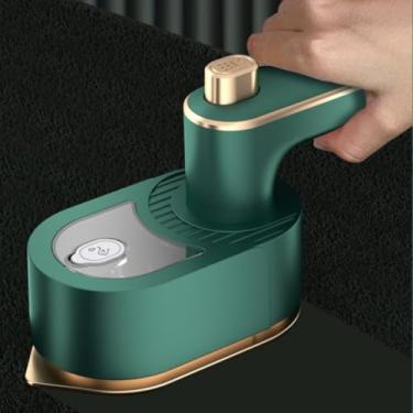 Imagem de Vaporizador de roupas a vapor duplo – dobrável 3 em 1, aquecimento 15s para remoção de rugas - verde