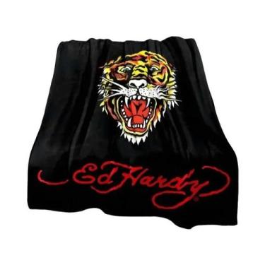 Imagem de Cobertor Com Estampa De Crânio De Tigre 3D, Macio, Confortável E Quent