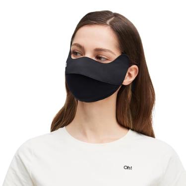 Imagem de Máscara facial feminina UV FPS 50+ capa respirável proteção solar protetor solar máscara refrescante SLF6M144T preta