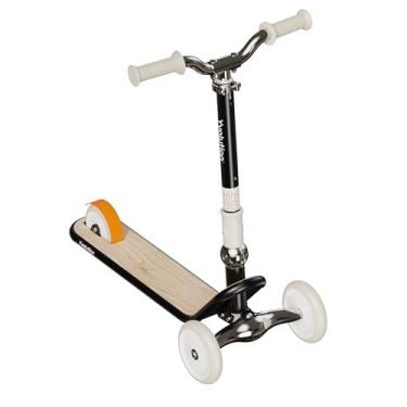 Imagem de Yvolution Patinete Y Glider Classic de 3 rodas para crianças – Lean-to-Steer, guidão ajustável, design dobrável – Idades 3-8, peso máximo 50 kg, preto