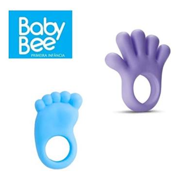 Imagem de Brinquedos Mordedores Pezinho E Mãozinha para Bebês cor Azul