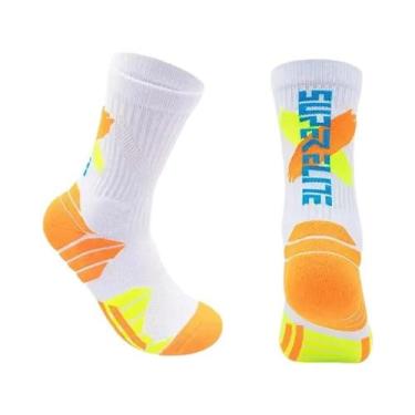 Imagem de Meias De Basquete Masculinas De Cano Alto Com Absorção De Impacto E So