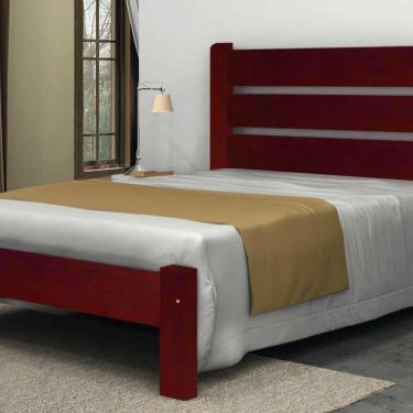 Imagem de Cama Queen Size Berlim de Madeira Maciça Angelim Mogno