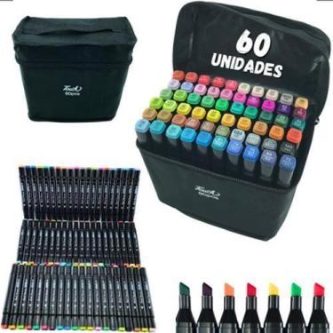 Imagem de Ultra Canetinhas Profissional Ponta Dupla Estojo 60 1Linha - Sweet Hom