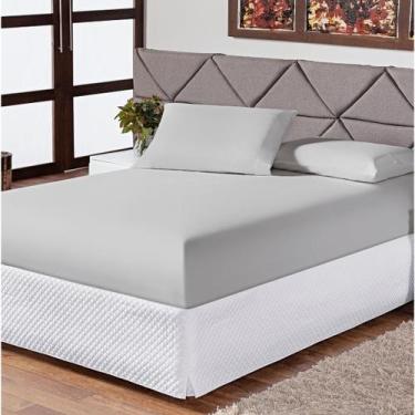Imagem de Lençol King Size com Elástico 1 Peça Soft Antiácaro 100% Poliéster 180