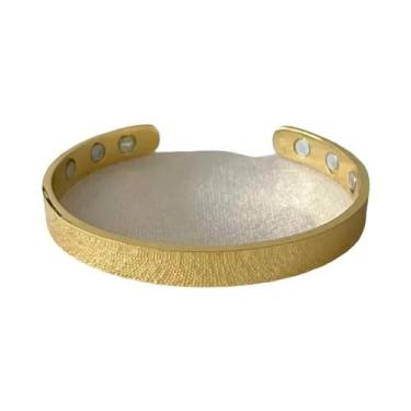 Imagem de Pulseira Magnética Ajustável Vintage De Cobre Para Terapia Energética 