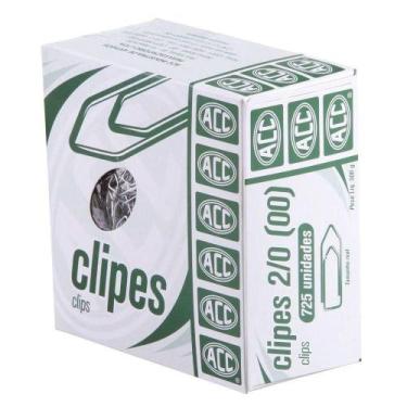 Imagem de Caixa de Clipes Nº 2/0 Galvanizado com 725 unidades - ACC