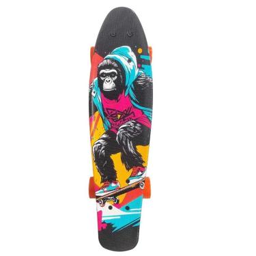 Imagem de Skate Mini Cruiser Estampa BOTH Sides Macaco DM TOYS