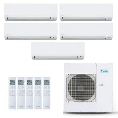 Imagem de Ar-Condicionado Multi Split Inverter Daikin 38.000 BTUs (4x Evap HW 9.000 + 1x Evap HW 18.000) Quente/Frio 220V