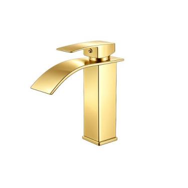 Imagem de Torneira Misturador Para Banheiro Lavatório Cascata de Bancada Bica Ba