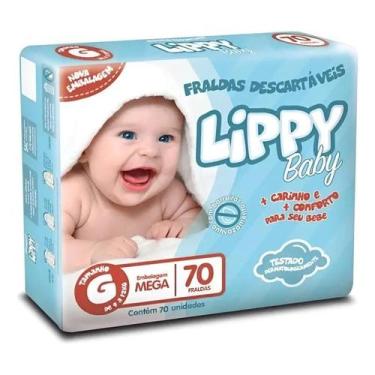 Imagem de Fralda descartavel infantil lippy baby pacotão - Maxi Confort, G, 70