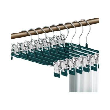 Imagem de Cabides Ajustáveis Antiderrapantes Com Clipes Para Calças, Saias E Jea