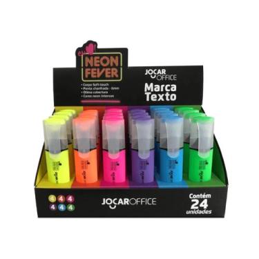 Imagem de Caneta Marca Texto Neon Fever Display com 24 Unidades Jocar Office Leo