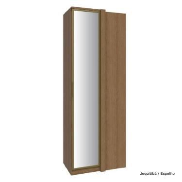 Imagem de Guarda Roupa Modulado 01 Porta de Vidro Canto Reto Setiba - Móveis Rim