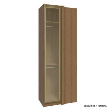 Imagem de Guarda Roupa Modulado 01 Porta de Vidro Canto Reto Setiba - Móveis Rim