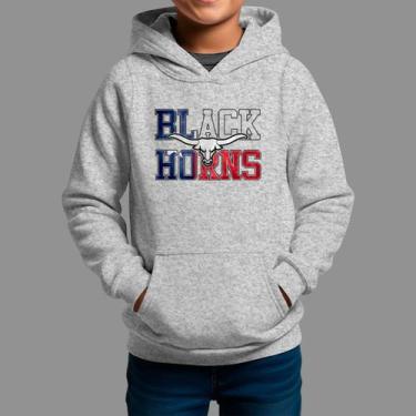Imagem de Moletom Canguru Infantil Basico Masculino Moda Country Inverno Capuz e