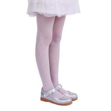 Imagem de Meia Calça Infantil Fina Fio 20 Lobinha Lupo, M, Branco