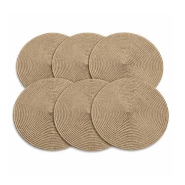 Imagem de Kit Jogo Americano Redondo Impermeável 38 cm Jantar 6 Peças - Bmax, Do