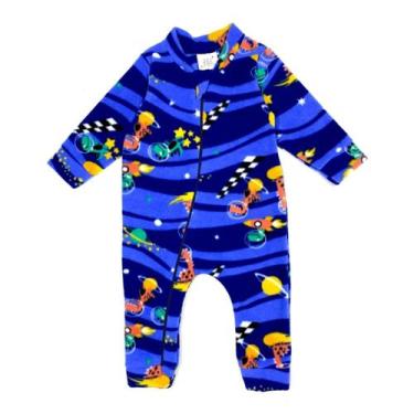 Imagem de Macacão Bebê Soft Pettenati Inverno Com Zíper Quentinho, Dino galáxia 