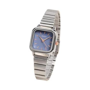 Imagem de relógio feminino de quartzo com pulseira de aço de alta qualidade - NO