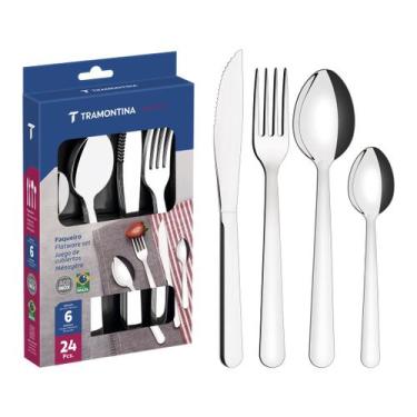 Imagem de Faqueiro Tramontina Malibu em Aço Inox 24 Peças