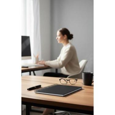 Imagem de Caderno Universitário 200 Folhas 10 Matérias Capa Dura Preta - Congrat