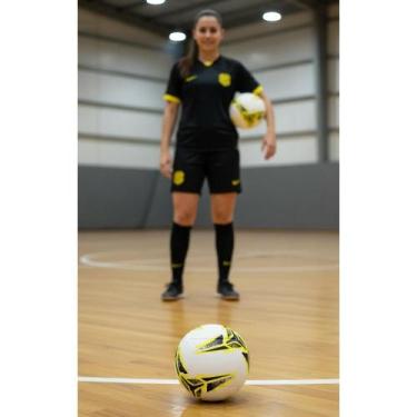 Imagem de Bola Futsal Profissional Sub 13 Amarela - Drible e Controle! - Congrat