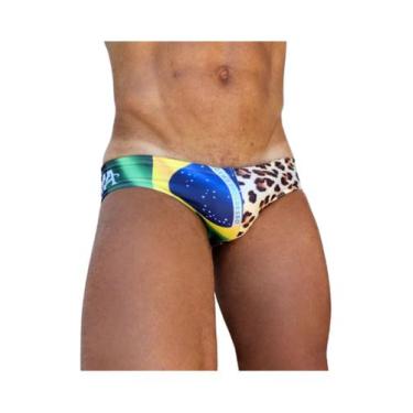 Imagem de Sunga slip Brasil /pantanal verão 2023 - AA Collection, Tigrado, Amare
