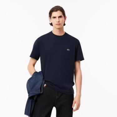 Imagem de Camiseta Lacoste de Algodão com Bolso de Peito Masculina-Masculino