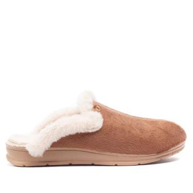 Imagem de Pantufa Feminina Pegada Com Forro de Pelinho Marrom/bege, Marrom, Bege