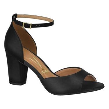 Imagem de Sandalia Vizzano Feminina Salto Medio Grosso Palmilha Comfy Conforto, 