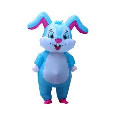 Imagem de Fantasia Inflável De Coelho Para Adultos Azul Rosa Branco Criativa Par