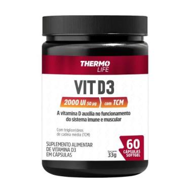 Imagem de Vitamina D3 2000 UI com TCM 60 Cápsulas Softgel Thermo Life