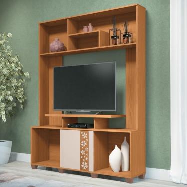 Imagem de Estante Para Tv 47 Pol 136cm Milla Off White/cinamomo - Hb Móveis