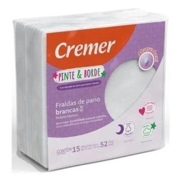Imagem de Fralda De Pano Pinte E Borde Cremer Pacote 15 Unid