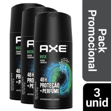 Imagem de Kit 3 Desodorante Axe Musk 150g