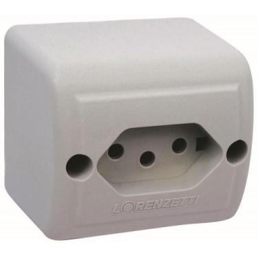 Imagem de Tomada 2p+t Pb Retângular Sobrepor Cinza 10a - 1713010 - Lorenzetti To