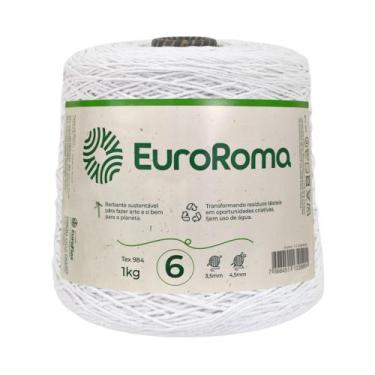 Imagem de Barbante Têxtil Nº6 Cores EuroRoma 1kg 1016m - Unidade -, Branco