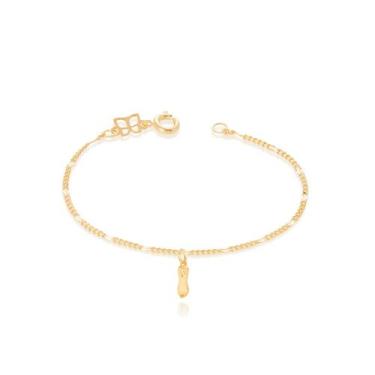 Imagem de Pulseira Infantil Rommanel com pingete figa 550035-540977