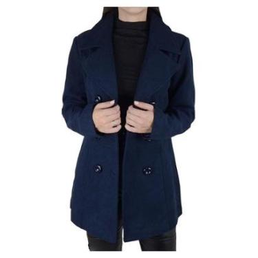 Imagem de Casaco Feminino Facinelli By Mooncity Médio Marinho - 610219-Feminino