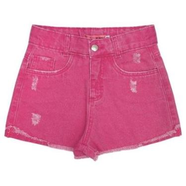 Imagem de Shorts Juvenil Look Jeans Sarja Pink - PINK - 4-Feminino