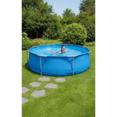 Imagem de Piscina Inflável 4.870L 3M Azul c/ Bomba 110V Refrescante - Congratula