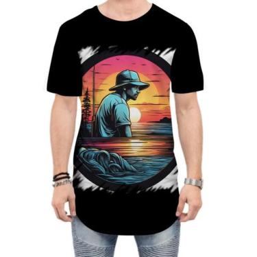 Imagem de Camiseta Longline Pesca Esportiva Pôr do Sol Peixes 13 - Kasubeck Stor