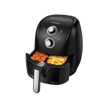 Imagem de Fritadeira Sem Óleo Com Divisória Air Fryer 4L Mondial Preto/Prata 150