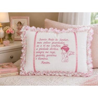 Imagem de Travesseiro infantil urso e anjo da guarda decoração confortavel - Bea