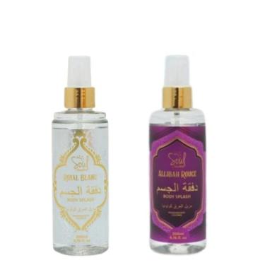 Imagem de Kit 2 body splash Femininos e masculinos arabe soul cosméticos 200 ML,