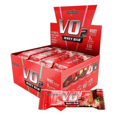 Imagem de Barra Proteína Vo2 Whey Bar 12 Unidades - Integralmedica Morango