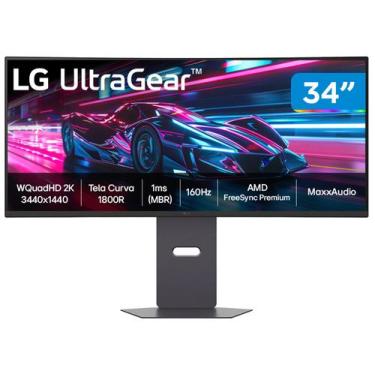 Imagem de Monitor Gamer LG 34G600A-B Curvo 34 QuadHD 2K Preto UltraGear, 34, Biv